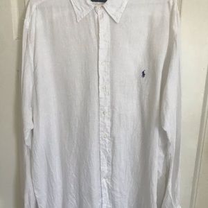 Linen Ralph Lauren Long Sleeve Dress Shirt